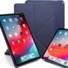 KHOMO Coque ultra fine avec support vertical et horizontal pour iPad Pro 11 2018 Bleu marine - Neuve